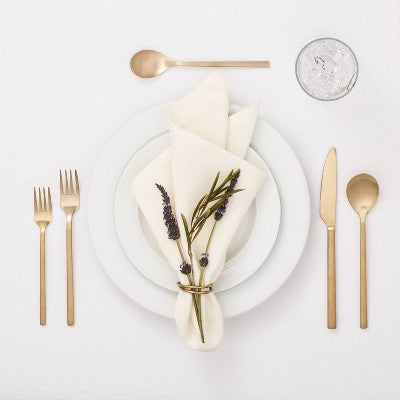  20pc Ashby Flatware Set Champagne - Threshold™: Stainless Steel Silverware, Service For 4, Dishwasher-Safe