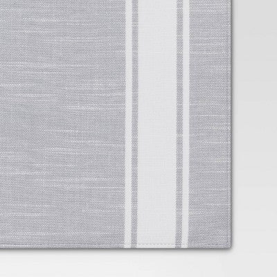  Cotton Striped Placemat Gray - Threshold™: Rectangle, 100% Cotton, OEKO-TEX Certified, 19"x14", Autumn Dining Decor