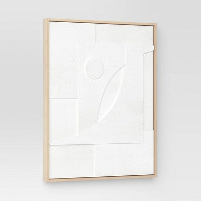  24" X 30" Dimensional II 3D Framed Wall Sculpture With Sand Texture - Threshold™