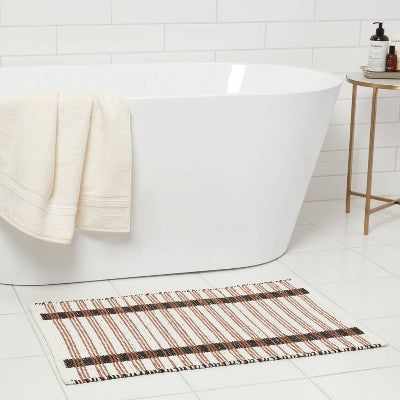  20"x32" Modern Reversible Colorblock Striped Bath Rug - Threshold™