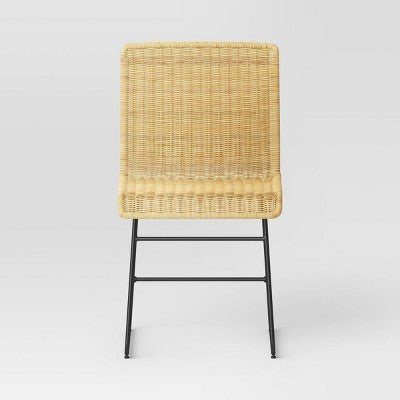  Chapin Modern Woven Dining Chair With Metal Legs Threshold - Threshold™