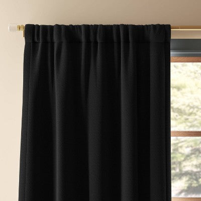  Blackout Henna Window Curtain Panel Black - Threshold™