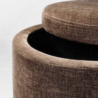  Swivel Storage Ottoman Brown - Threshold™ Designed With Studio McGee