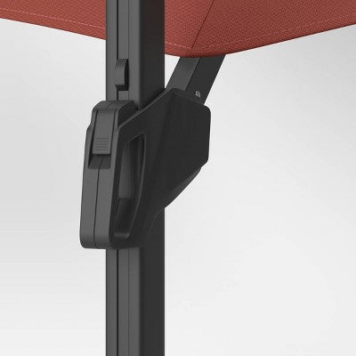  11'x11' Offset Patio Umbrella Sienna - Black Pole - Threshold™
