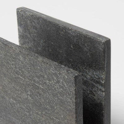  Marble Napkin Holder Gray - Threshold™: Kitchen Table Accessory, Spot Clean, 6" Height, 3.85 Lbs, Marble Material