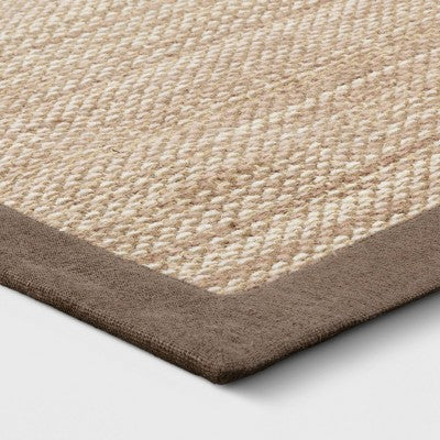  Solid Woven Border Rug - Threshold