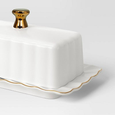  Ribbed Butter Dish - Threshold™