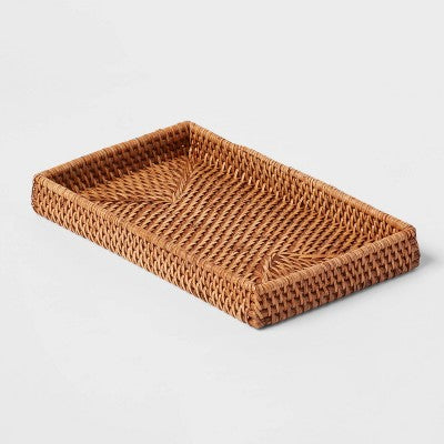  Rattan Tray Light Brown - Threshold™