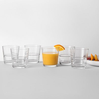 Glass Stackable Tumblers Set Of 6 - Threshold™