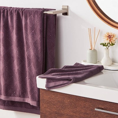  Luxe Lattice Towel Mauve - Threshold™