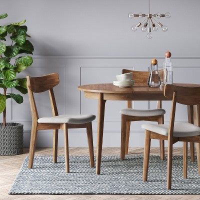  Astrid Mid-Century Round Extendable Dining Table - Threshold™