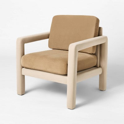  Upholstered Sculptural Accent Chair Brown - Threshold™ Designed With Studio McGee