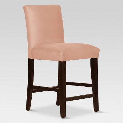  25" Velvet Parsons Counter Height Barstool Wood - Threshold™