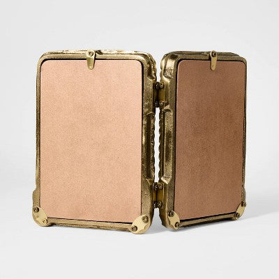  4"x6" Metal Rope Folding Picture Frame Brass - Threshold™ Designed With Studio McGee