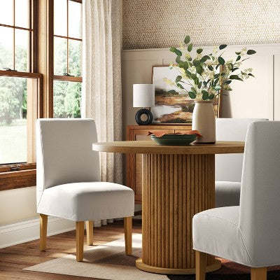  Mirage Slipcover Dining Chair Cream - Threshold™