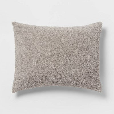  3pc Full/Queen Traditional Cozy Chenille Comforter And Sham Set Gray - Threshold™