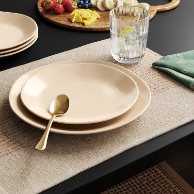 8.5" Stoneware Aralia Organic Coupe Salad Plate Beige - Threshold™