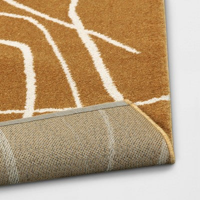  Abstract Lines Rug Mustard - Threshold™