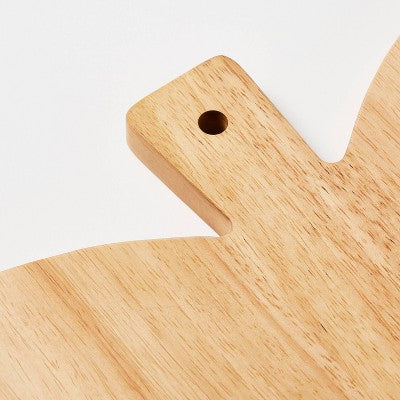  Angled Paddle Serving Board Brown - Threshold™ Designed With Studio McGee: Rubberwood Tray With Handles, FSC Certified