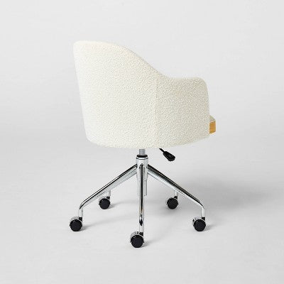  Upholstered Adjustable Height Office Chair Cream - Threshold™ Designed With Studio McGee