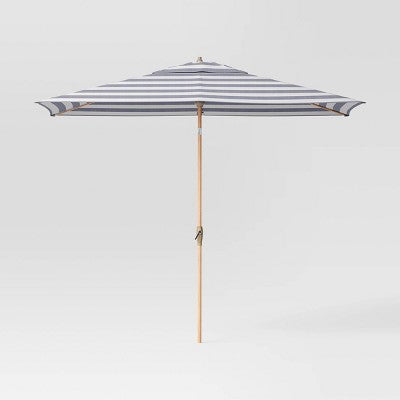  10'x6' Rectangular Market Patio Umbrella - Light Wood Pole - Threshold™