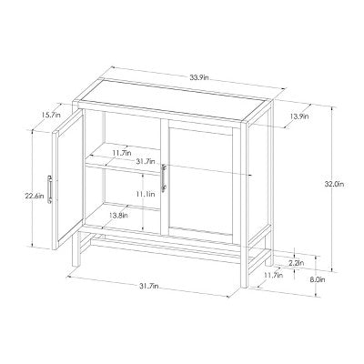  Warwick 2 Door Cabinet - Threshold