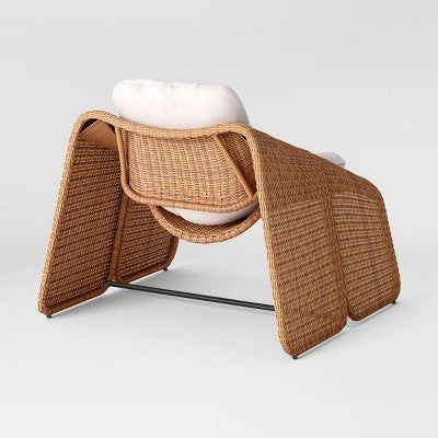  2pc Wexler Statement Chair With Ottoman - Brown - Threshold™