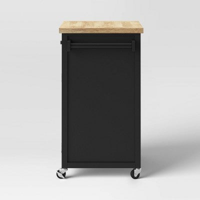  Windham Wood Top Kitchen Cart - Black - Threshold™