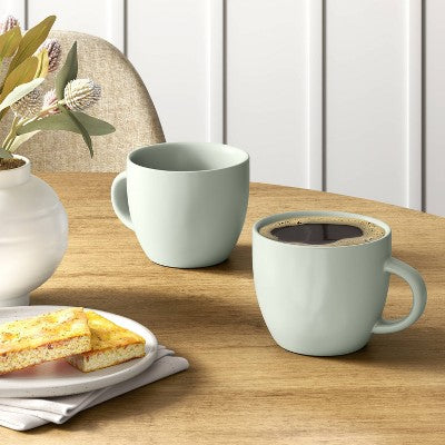  16oz Stoneware Avesta Mug Light Green - Threshold™