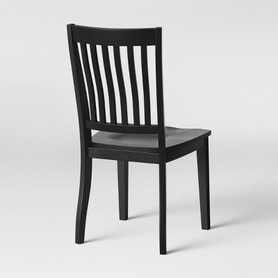  2pk Holden Slat Back Dining Chair Black - Threshold™