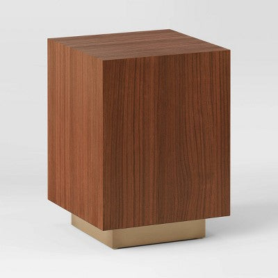  Wood And Metal Plinth Accent Table - Threshold™