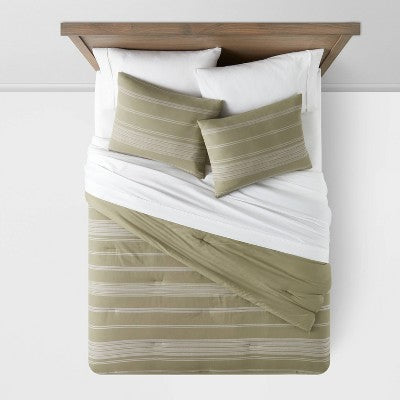  Cotton Woven Stripe Comforter & Sham Set - Threshold™
