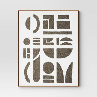  (Set Of 2) 24" X 30" Morphology Framed Wall Canvases Gold - Threshold™