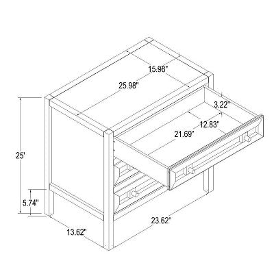  Springville 3 Drawer Nightstand White - Threshold™ Designed With Studio McGee