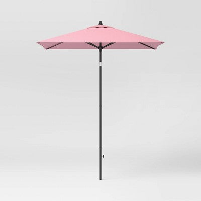  6' Square Outdoor Patio Market Umbrella With Black Pole - Threshold™