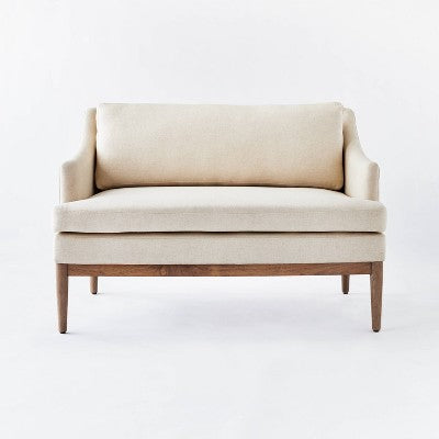  Howell Upholstered Loveseat With Wood Base Cream - Threshold™ Designed With Studio McGee