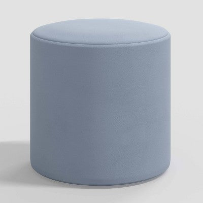  Round Thalia Ottoman In Velvet - Skyline Furniture
