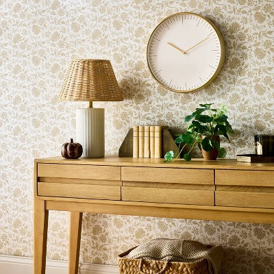  16" Metal Bronze Wall Clock - Threshold™ Designed With Studio McGee: Modern Aluminum, Analog Display, Indoor Use