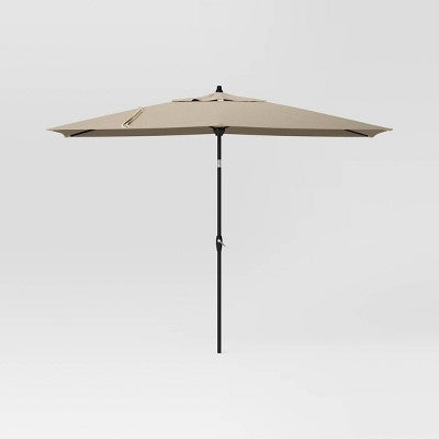  10'x6' Rectangular Market Patio Umbrella - Black Pole - Threshold™