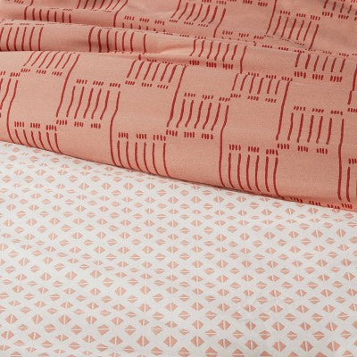  Boho Reversible Printed Comforter & Sham Set Bronze - Threshold™