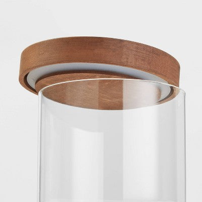  Glass Storage Canister With Wood Lid - Extra Small - Threshold™: 24 Oz. Glass Jar With Lid, Hand Wash