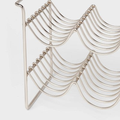  6 Bottles Metal Wire Wine Rack Brushed Nickel - Threshold™