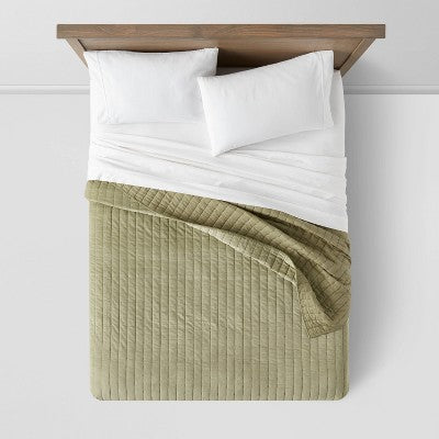  Channel Stitch Velvet Quilt - Threshold