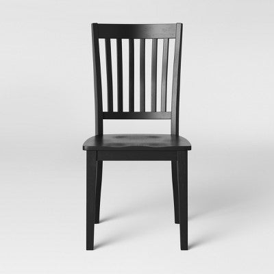 2pk Holden Slat Back Dining Chair Black - Threshold™