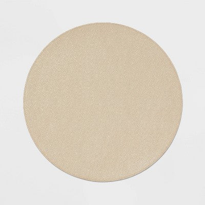  Plastic Charger Gold - Threshold™: Round Faux Leather Placemat, Traditional Style, Gold Shagreen, 15" Diameter