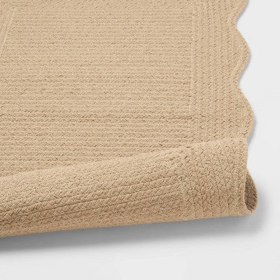  20"x30" Coastal Scallop Edge Bath Rug Cream - Threshold™