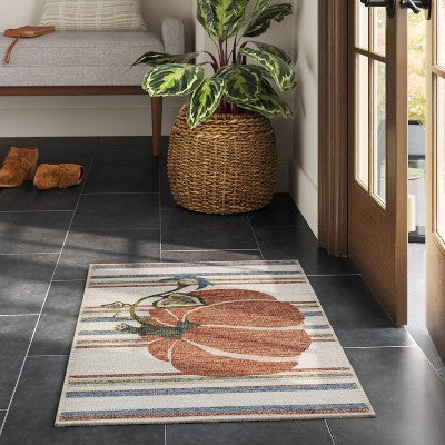  1'8"x2'10" Washable Big Pumpkin Accent Rug Orange - Threshold™