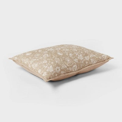  Standard Floral Print Trad Cotton Voile Lofty Quilt Sham Green - Threshold™
