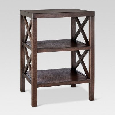  Owings End Table With 2 Shelves (Not Assembled) Espresso - Threshold™