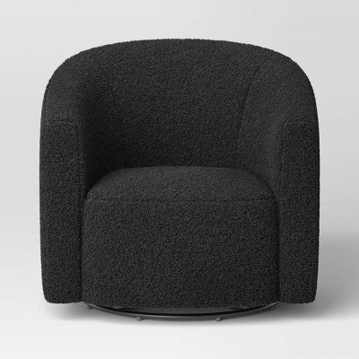  Aveline Large Scale Faux Shearling Swivel Chair - Threshold™
